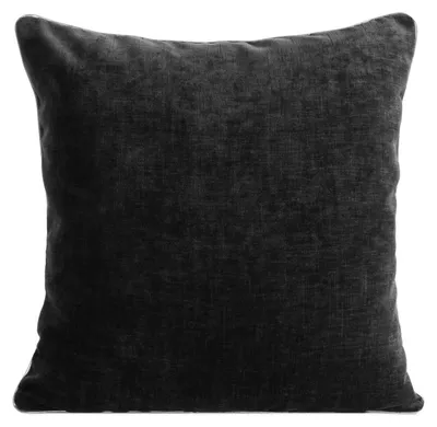 Obrázek produktu pro Eurofirany Dekorativní povlak na polštář 45x45 cm černý se stříbrnou lemovkou