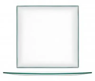 Obrázek produktu pro Sada 6 skleněných talířů, průhledný design, rozměr 25 cm