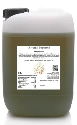 Produktbild von Olivenöl Peperoni – Extra natives Olivenöl aus Italien 5L