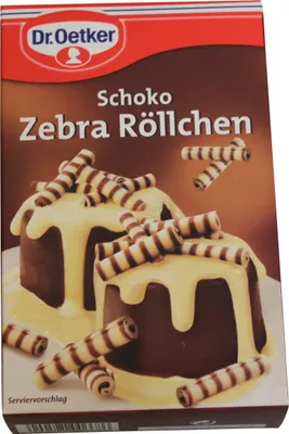 Obrázok produktu pre Dr. Oetker čokoládové zebra rolky na zdobenie tort 75 g