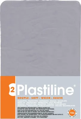 Produktbild von Plastiline Plastiline, Block 750g, Härtegrad 2 (weich) - Hellgrau 7650T