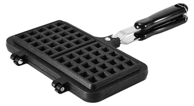 Doppel-Waffeleisen für Herd, Antihaft, 2 Waffeln, Aluminium