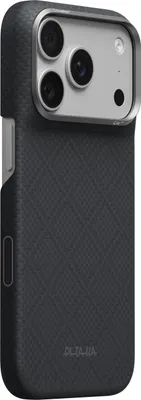 Productafbeelding van PITAKA Edge Case Argyle MagSafe hoesje voor iPhone 18 Pro / 17 Pro, basaltzwart