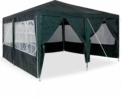 Produktbild von vidaXL Party-Zelt Grün 400 x 400 x 266 cm Polyethylen