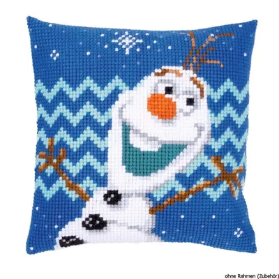 Imagen del producto de Almohadón para bordado "Olaf" de Vervaco, con el diseño preimpreso