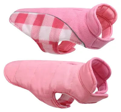 Immagine prodotto di Giacca antivento per cani - Giacca invernale per cani di piccola e media taglia - Rosa