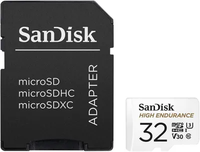 Zdjęcie produktu dla SanDisk High Endurance, 32 GB, MicroSDHC, Klasa 10, UHS-I, 100 MB/s, 40 MB/s