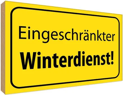 Produktbild von vianmo Holzschild 30x40 cm eingeschränkter Winterdienst Dekoration