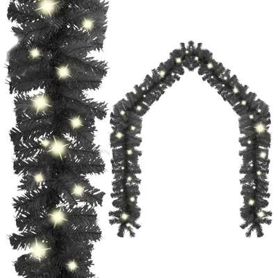 Produktbild von Weihnachtsgirlande mit LED 10 m Schwarz