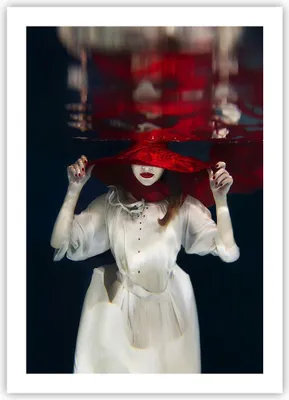 Produktbild von Poster - Poster ohne Rahmen - Mädchen Rot Hut - 50x70 cm - Wand Bild - Wanddeko - Wandbilder - Kunstposter - Wandposter - Bilder - Kunstdruck - Wanddekoration - Wandbild - P2XPA50x70-4305