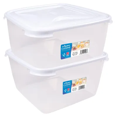 Produktbild von Set aus 2 Aufbewahrungsboxen mit Deckel, 15 Liter