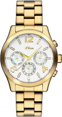 Produktbild von S.Oliver Damen Multifunktionsuhr Edelstahl IP Gold SO-2393-MM