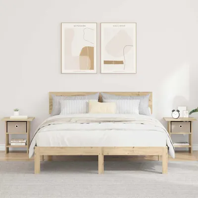 Image de vidaXL Table de chevet, lot de 2, chêne Sonoma, 41 x 40 x 45 cm, aggloméré