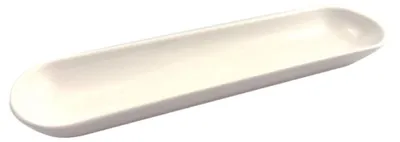 Produktbild von Schmale, ovale, weiße Schale, 20 cm