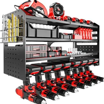 Immagine prodotto di Scaffale portautensili in metallo resistente a 8 scomparti e 4 ripiani per garage