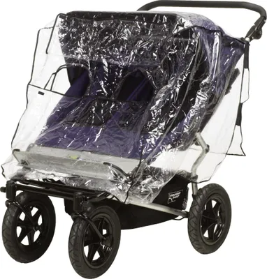 Produktbild von Playshoes Regen-Verdeck für Zwillingswagen, in transparent