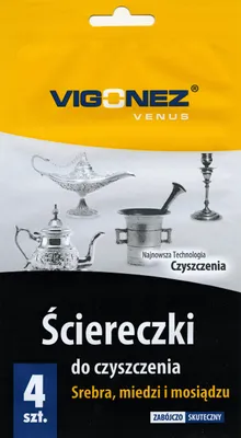 Produktbild von Vigonez Silberputztücher 4er Set zur Reinigung von Silber, Kupfer & Messing – Poliertücher für Schmuck, Besteck & Münzen, professioneller Glanz