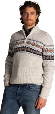 Produktbild von New Zealand Pullover grau gestrickt bedruckt Wolle normale Passform