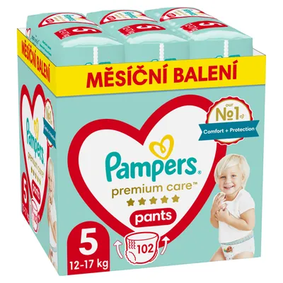 Productafbeelding van Pampers Pants, wegwerpluiers, maat 5, 102 stuks, voor kinderen van 12-17 kg