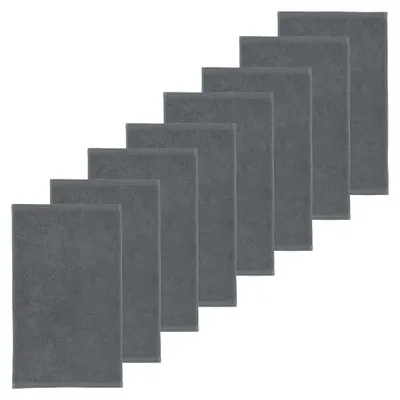 Produktbild von Gästetuch 8er-Pack, Serie Heidenheim 100% Baumwolle - grau Größe 30x50 cm