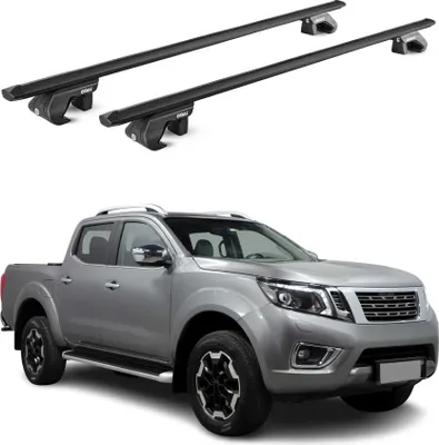 Produktbild von Dachträger für Nissan Navara D23 2016-2025 4 Türig Alu Schwarz 2 tlg ABE