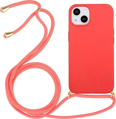 Immagine prodotto di Custodia per Apple iPhone 14 Custodia del telefono cellulare Custodia in silicone Custodia del telefono cellulare a catena Cover Band Red