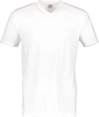 Produktbild von Lerros - Herren Doppelpack shirt mit V-Ausschnitt,  Regular Fit, (02001015), Größe:S, Farbe:white (100)