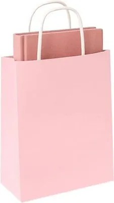 Zdjęcie produktu dla Torebka prezentowa 240x100x320 Pastelowy róż