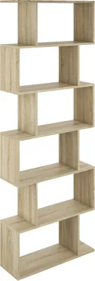 Produktbild von YUMEBLY Bücherregal mit 6 Ebenen | Standregal 70x191x24 cm | Büroregal, Dekoregal freistehend | Regal Wohnzimmer, Schlafzimmer, Büro | Sonoma