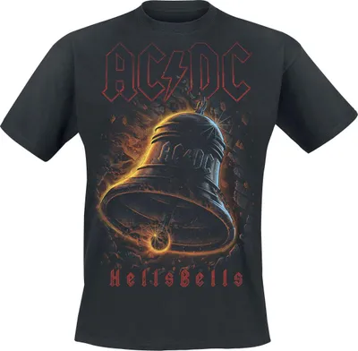 Produktbild von AC/DC T-Shirt Uni Hells Bells schwarz Band-Merch, Bands 100% Baumwolle S