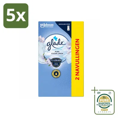 Obrázok produktu pre 5 kusov náplne Glade Touch & Fresh Pure Clean Linen – 10 ml – balenie