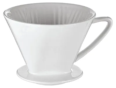 Kaffeefilter Größe 4 aus Porzellan, Weiß, 13,5x14 cm