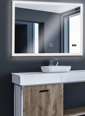 Obrázok produktu pre Aquamarin Kúpeľňové zrkadlo s LED osvetlením, 80 x 60 cm