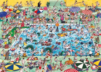 Produktbild von HEYE Puzzle Cartoon Classics: Nass werden 1000 Teile