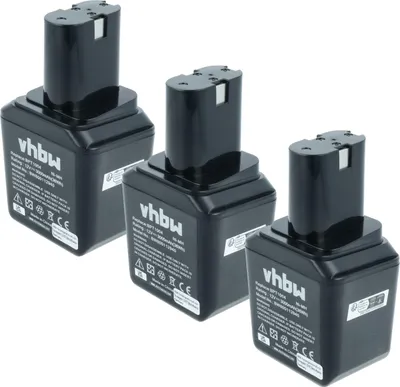Produktbild von vhbw 3x Akku kompatibel mit Strapex STB-50, STB-52, STB-60 Werkzeug (3000 mAh, NiMH, 12 V)