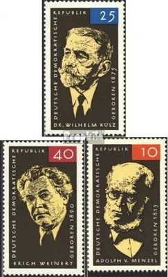 Produktbild von Briefmarken DDR 1965 Mi 1121,1124,1146 (kompl.Ausgabe) postfrisch 90.Geburtstag von Külz