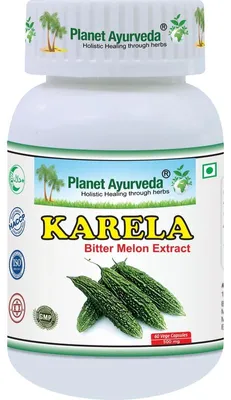 Zdjęcie produktu dla Gorzka dynia (Karela) Kapsułki – Cukier, Trawienie – 500 mg, 60 kapsułek
