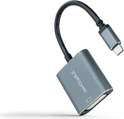 Produktbild von Usb-c zu Dvi-d Konverter Grau Nanocable 10.16.4103-g