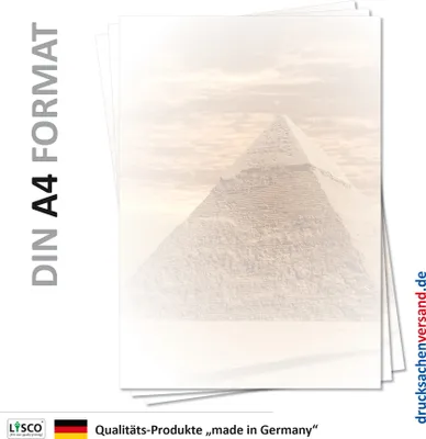 Produktbild von Motiv Briefpapier (Pyramide-5106, DIN A4, 100 Blatt) Pyramide Ägypten Motivpapier Pyramiden von Gizeh Cheops Pyramide