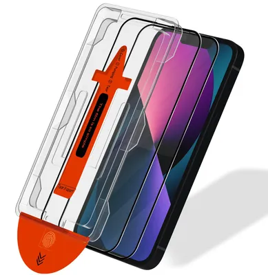 Obrázok produktu pre 2-balenie iPhone 13 Ochranné sklo na displej - Tvrdené sklo | [Automatická inštalácia] - Bez bublín