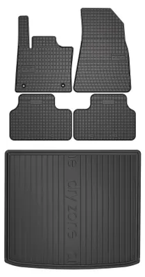 Produktbild von Gummimatten + Kofferraumwanne für Volvo XC40 Recharge (EX40) 2020- (SUV, Standard-Kofferraum) – Schwarz, passgenau – Wielganizator SolidPRO