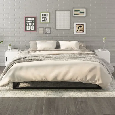 Image de vidaXL Tables de nuit 2 pcs. Blanc Bois composite