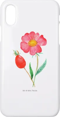 Produktbild von Mr. & Mrs. Panda Iphone 10 Handyhülle Blume Hagebutte - Weiß - Geschenk, Lebensfreude, Cover, Schlechte Gedanken, X, Handy, Garten, Hülle