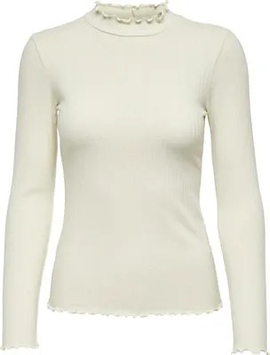 Produktbild von JDY Dünnes Langarm Shirt Basic Stretch Rundhals Stehkragen Longsleeve Größe: S