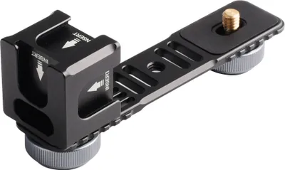 Produktbild von Universal-Aluminiumlegierung Gimbal Extention Bar Bracket-Adapter mit 4 kalten Schuhmontage 1/4 Zoll-Schraubadapter fuer LED-Videolicht Mikrofon fuer Zhiyun Smooth-Serie