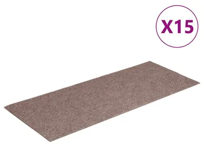 Zdjęcie produktu dla vidaXL Maty pod stopnie samoprzylepne 15 szt. 60x25 cm jasnobrązowe prostokątne