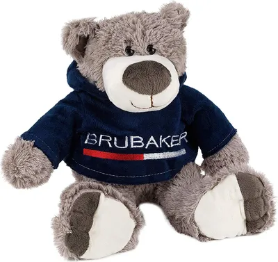 Image de BRUBAKER Ours en peluche Ours en peluche 30 cm avec sweat à capuche en velours
