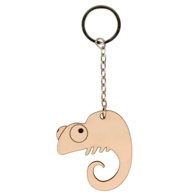 Produktbild von Schlüsselanhänger Chamäleon aus Holz