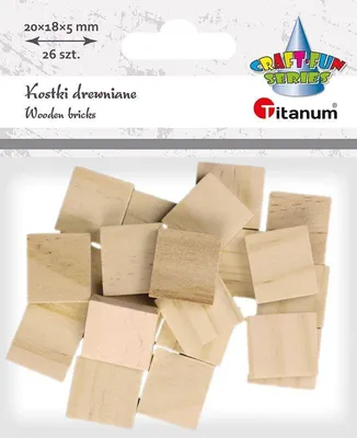 Produktbild von Holzwürfel Fliesen 20x18x5mm 26Stück Titanum