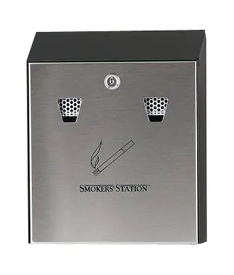 Produktbild von Rubbermaid Wandascher Smokers' Station schwarz / silber
